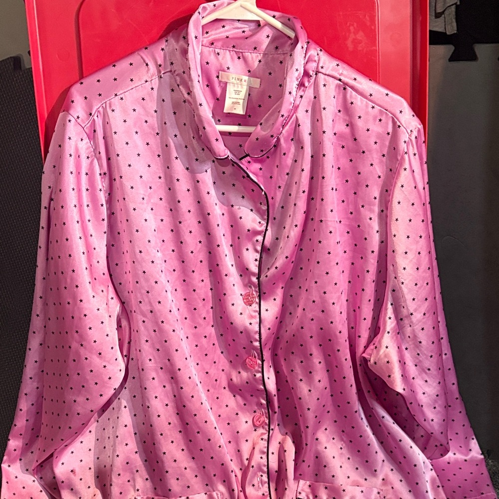 PINK Victoria's Secret Pink Polka Dot Pajama Top